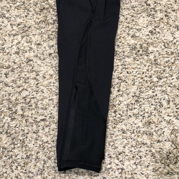 Athleta Lightening Stash Pocket Tights Size XSP XS Petite Black Mesh Reflective - Picture 4 of 11